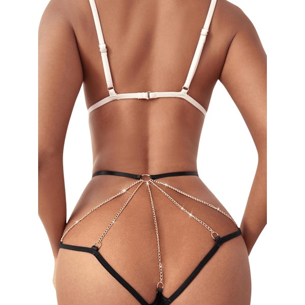 Kvinners sexy utskårne mesh undertøy truser