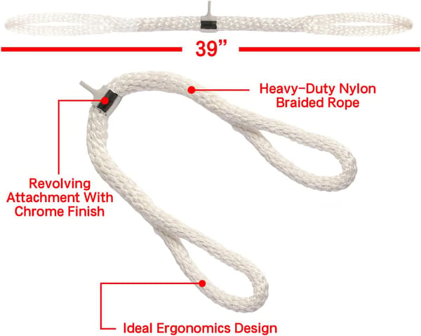 Tricepsrep 99 cm Tricepsrep Kabeltillbehör – Triceps Pull Down Rep för Kabelmaskin, Lätt att Greppa & Halkfritt Kabeltillbehör för Gym