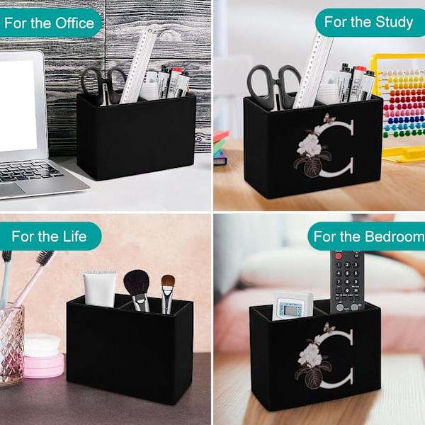 2-fack ncil Holder, C PU Leer ncil Cup, Sttioneries nd Desk Supplies Orgnizer for Home, Office & hool style-23 style-23