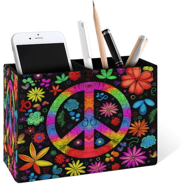 ce Signs Blomster Blyantholder til Skrivebord, Leer Desktop Beholder Blyantkop Opbevaring Studie Bord Blyantarrangør Makeup Penselholder til Klasseværelse Fredstegn