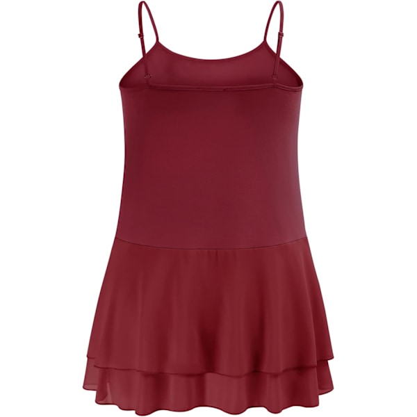 Kvinders Plus Size Chiffon Extender Camisole Flowy Lagdelt Cami Tank Toppe