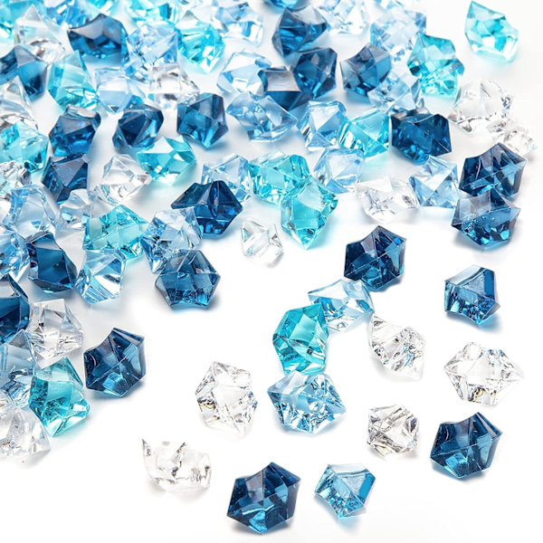 Premium Blue Fake Ice - Akrylisstenar (150 st)