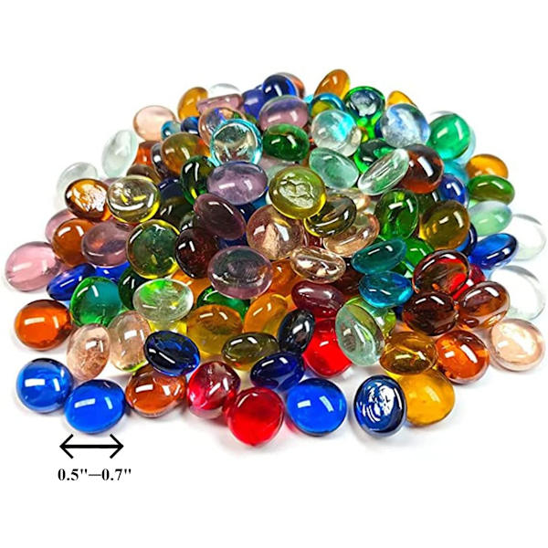 Mini glasperler - Mancala-sten i blandede farver (50 stk)