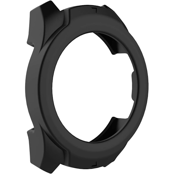 för TicWatch Pro Silikon Skyddsfodral Skal, Smartwatch Skyddsfodral för TicWatch Pro Smartwatch, Mjukt och Hållbart (Silikon Svart) Silic