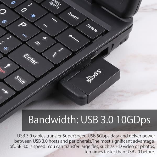 wxsp 2 stk. USB 3.0 90-graders adapter - venstre og høyre - A-plugg til hunn