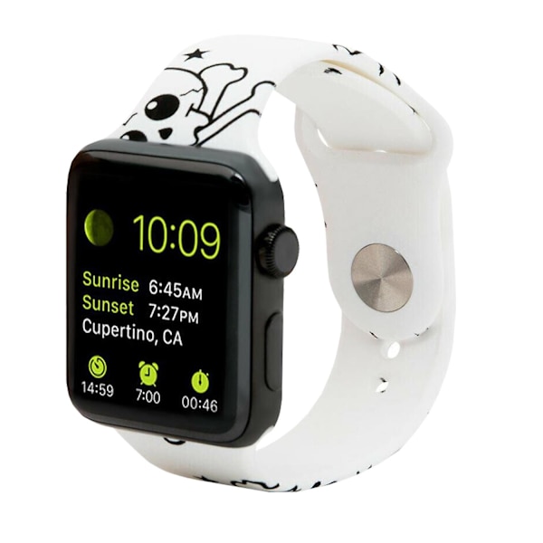 iWatch Silikonesportsrem med kranie 38mm Print