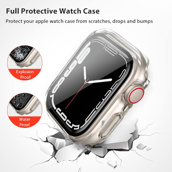 Etui til Apple Watch Series 6 Series 5 Series 4 SE 40mm, Hård PC Full