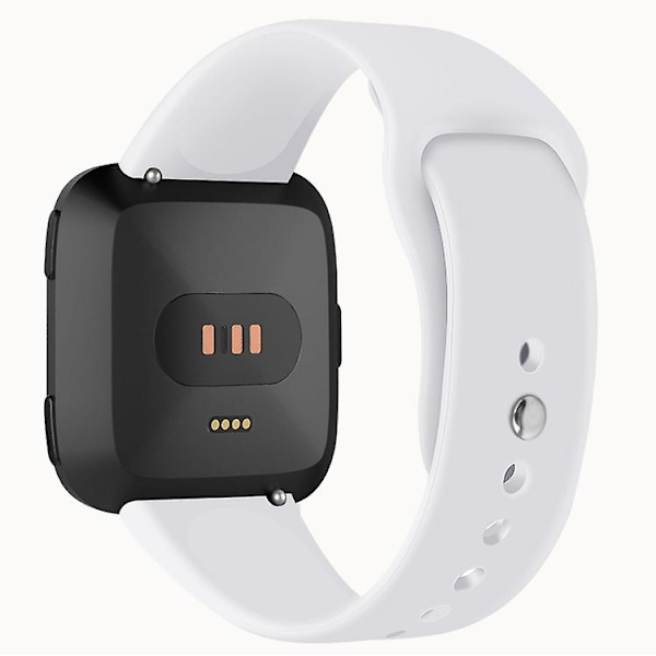 För Fitbit Versa 2 / Fitbit Versa Lite enfärgat silikonarmband TRS White