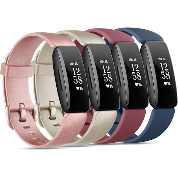 4-pack silikonersättningsband för Fitbit Inspire 2