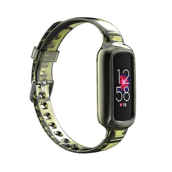 Til Fitbit Luxe silikone integreret urrem QWF Yellow