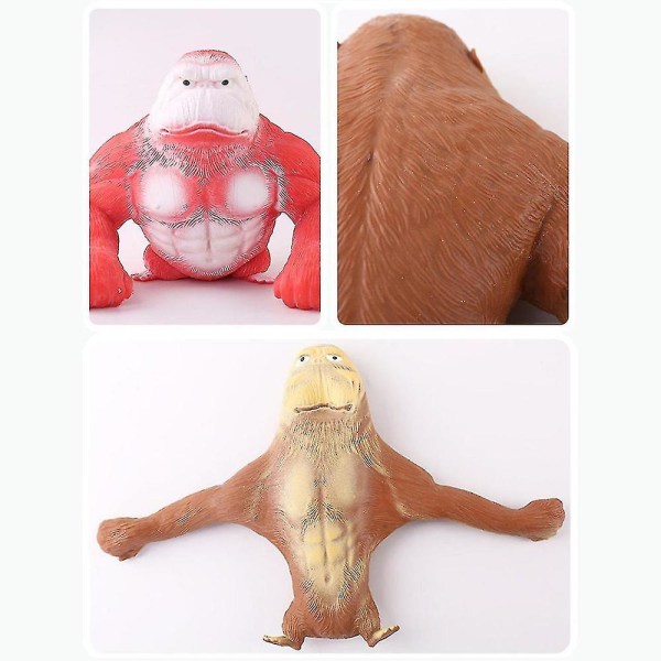 Børns gave brun abe legetøj stræk gorilla legetøj klemme legetøj til børn voksne Sts Relief TTE Brown 12*12