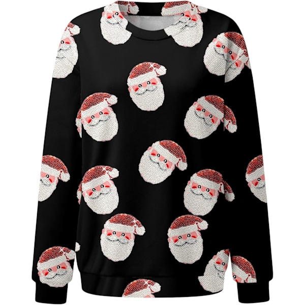 Juletrøjer til kvinder med grafisk rensdyr og elg sweatshirts