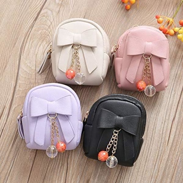 Mini myntbörs nyckelväska med rosettdesign