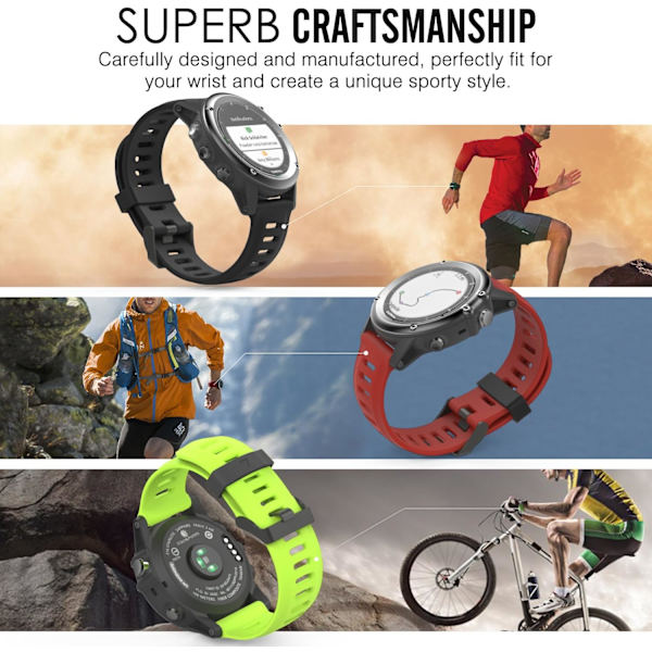 Rem for Garmin Fenix ​​3/Fenix ​​5X, myk silikon