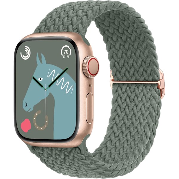 Flätat stretchigt justerbart watch för Apple Watch -band