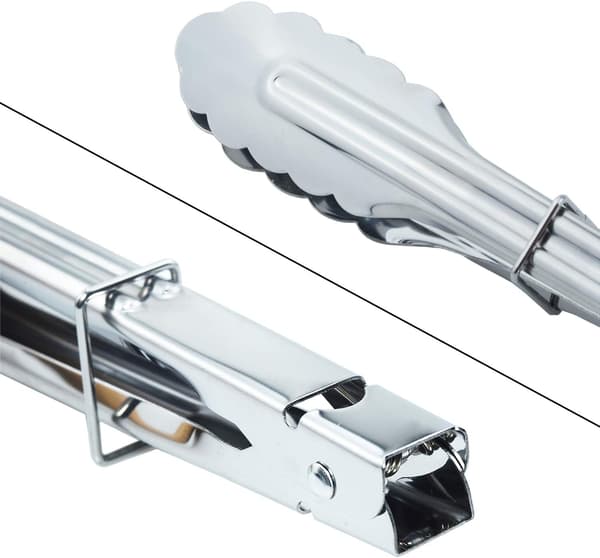 Serveringsklyper i rustfritt stål, grillklyper for matlaging, camping, grilling (30 cm, 3 stk.) 30 cm 30 cm 30 cm