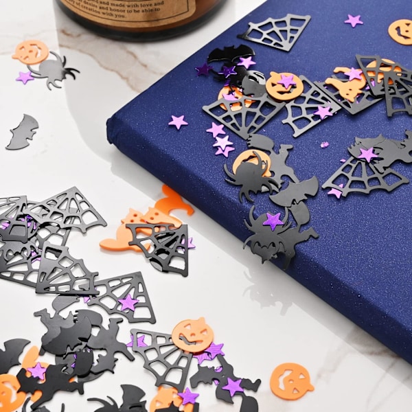 Halloween Konfettiglitter Paljetter - Gresskar Flaggermus Katt Heks Konfetter