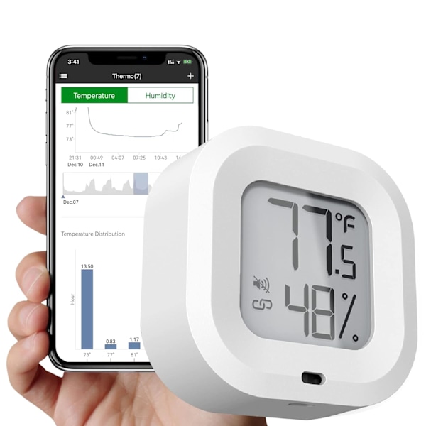 Mini termometer Hygrometer Sensor Bluetooth fuktighet