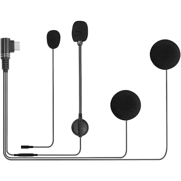 Typ-C motorsykkel Bluetooth-headsetmikrofon, 2 i 1