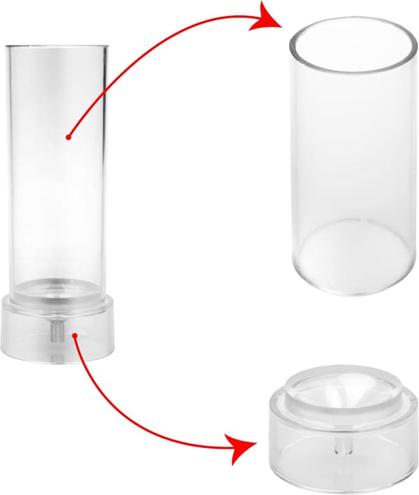 wxsp Cylinder Lysforme til Bivoks Voksforme Holdbare Plastik Lysforme til Lysfremstilling - Højde: 13 cm, Diameter: 5 cm.