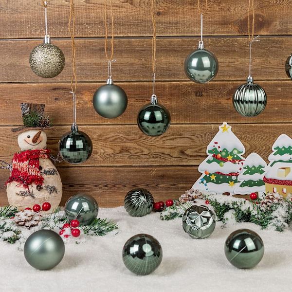 2,36''/60mm 34 stk. Julekugle Mini Ornamenter Fest Dekorationer Uknuselige