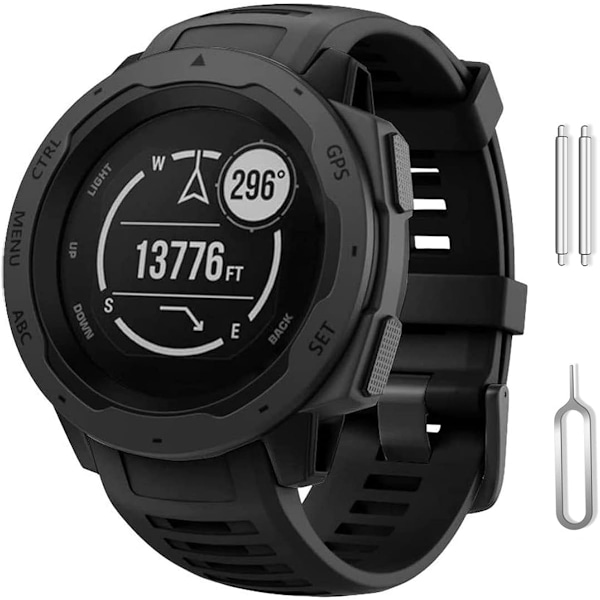 Blødt silikonearmbånd, der er kompatibelt med Garmin Instinct/Instinct