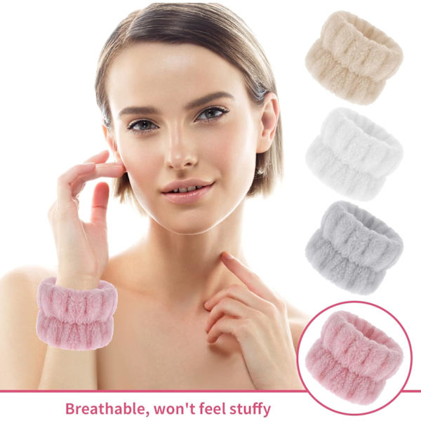 Ansiktsvask Armband - 8 st Elastiske Håndkle Armbånd