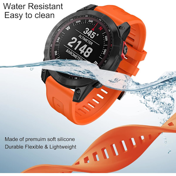 26 mm mjukt armband för Fenix ​​7X/6X/5X och mer