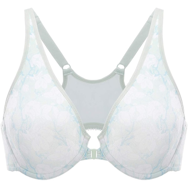 Kvinnors Front Closure Racerback Underwire BH Plus Size Sömlös Plunge
