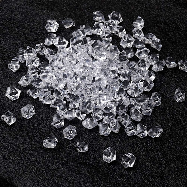 150 klare falske isstenar - gnistrande diamanter for dekorasjon og håndverk