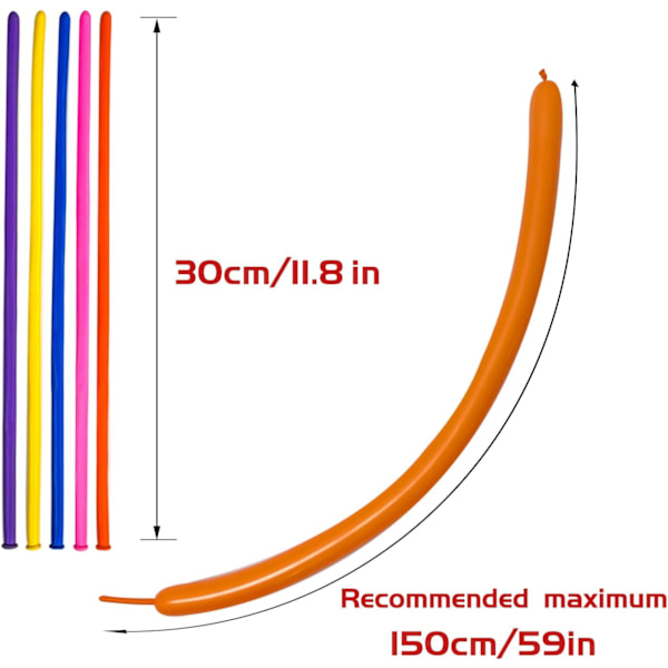 260 Balloner, Lange Ballondyr Vridningsballoner til Dyr