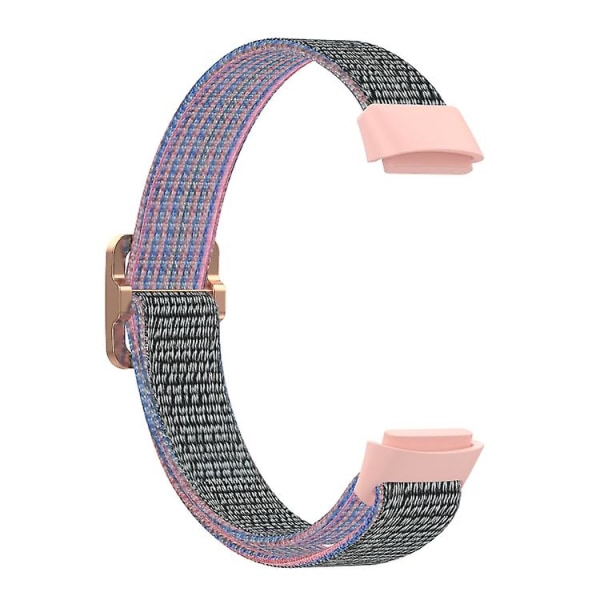 For Fitbit Luxe Justerbar Elastisk Nylon Urrem OVR Pink Sand