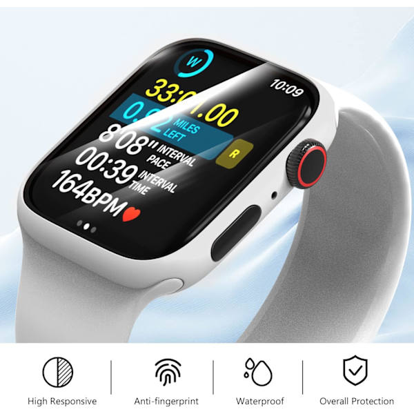 Bumperfodral med skärmskydd för Apple Watch 44 mm