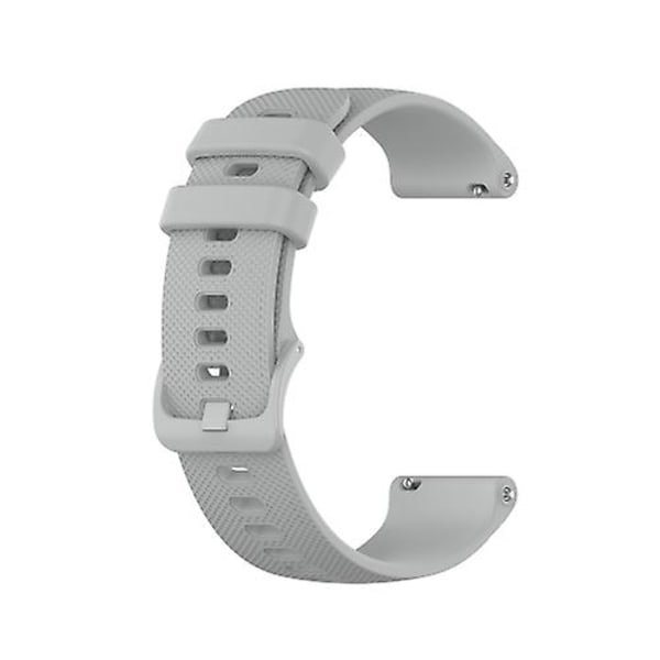 For Garmin Forerunner 158 Small Lattice Silicone Watch Band VGE Gray