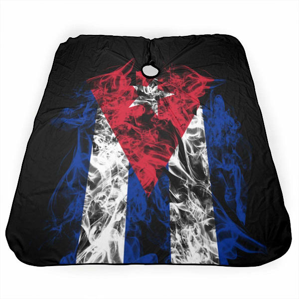 Kuba kubansk flagg Salong Hårklippning Cape Cloth Barber Frisör