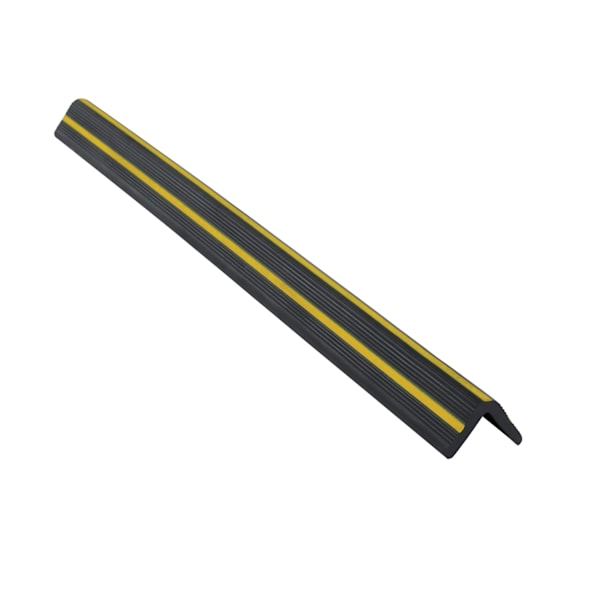 Rubber Corner Guard 2 in. X 2 in. (V-Guard), Black/Yellow Black/Yellow  Black/Yellow