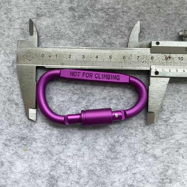 Udendørs 3 tommer låsende aluminium karabinhage klips EDC camping vandreudstyr