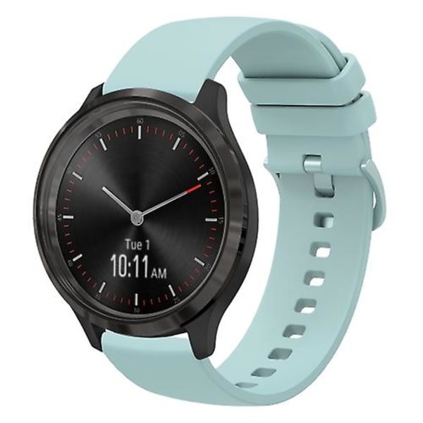 För Garminmove 3 20mm Solid Color Mjukt Silikon Armbandsur GJG Sapphire Green