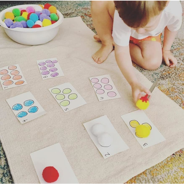 Pompom för pyssel - Paket med 200 färgglada minipompom för DIY-projekt