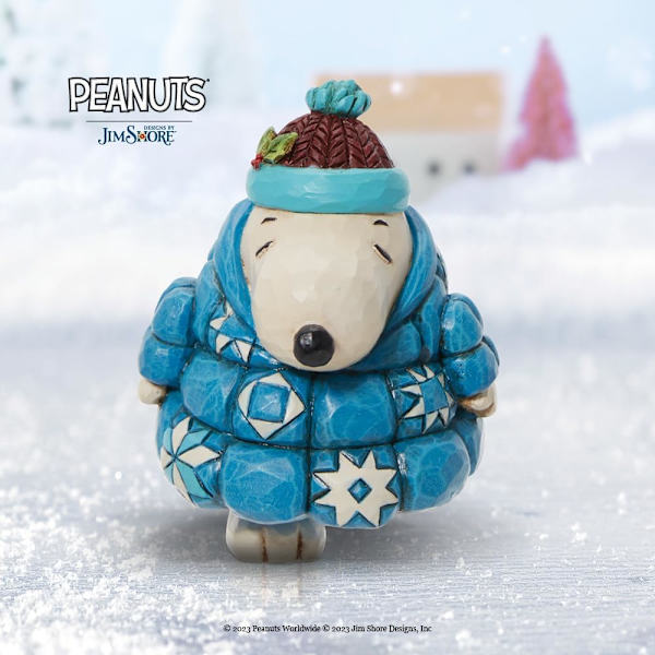 Enesco Jim Shore Peanuts Snoopy Puffer Jacket Mini Figurine