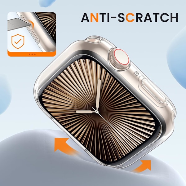 [2-pak] Bumper Case til Apple Watch Series 10 46 mm, Ultratynd Blød TPU Stødsikker Case Cover Bumper Beskyttelse til iWatch Tilbehør (Ingen Skærmbeskyttelse