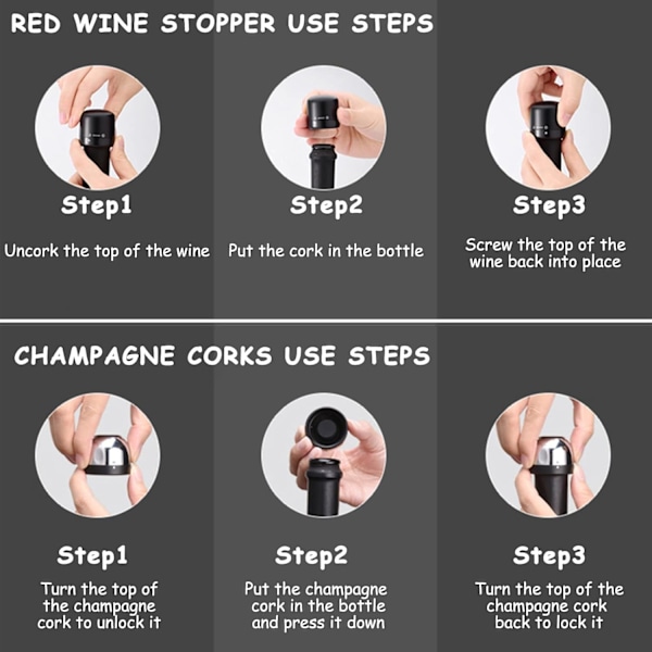 Vinkork og champagnepropp - Silikonforseglet vinkork