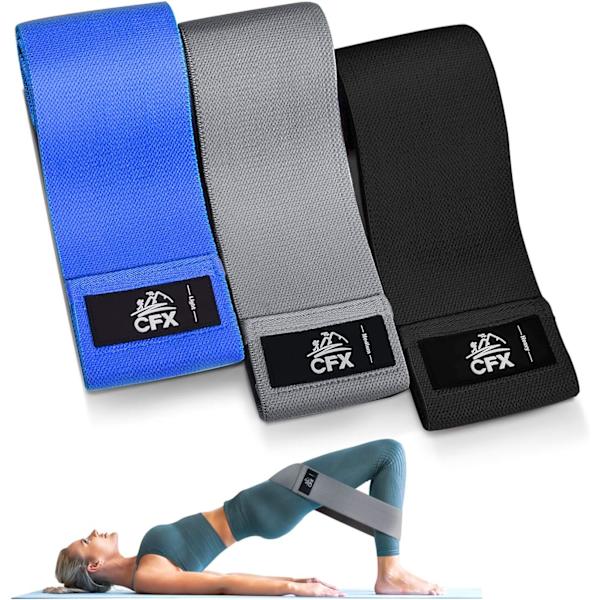 Set, Träna med halkfri design för höfter och sätesmuskler, 3 nivåer träning för kvinnor och män, skönhet för hemträning, yoga, grå, blå, svart