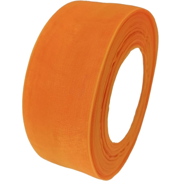 Orange Organza Bånd til Gaveindpakning 1,5 Tommer*50 Yards Gennemsigtig Chiffon Bånd