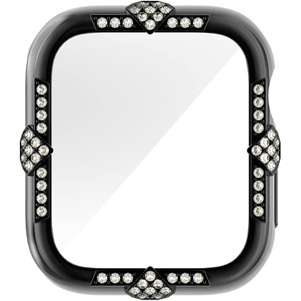 Hardt Deksel Kompatibelt med Apple Watch Deksel Serie SE 6/5/4 40mm Rhinestones med Innebygd Glass Skjermbeskytter Diamant iWatch Skjermbeskytter Smartklokke