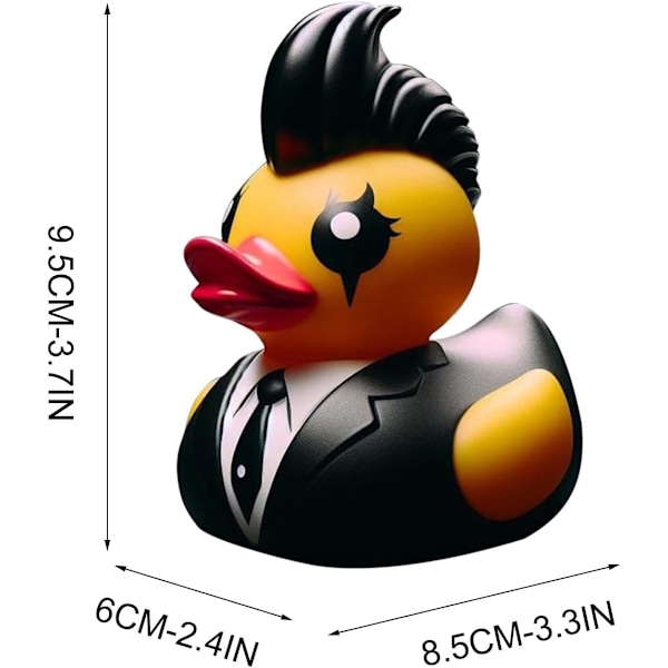 Gummiankor, Goth𝐒𝐚𝐭𝐚𝐧𝐢𝐜Duck, Gothic𝐂𝐲𝐛𝐞𝐫𝐩𝐮𝐧𝐤 Ankor, Gothic 𝐒𝐚𝐭𝐚𝐧 Anka Hartsstaty, Nyhet Rock Ducky Prydnader G och Y