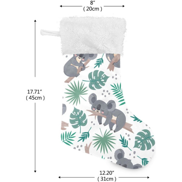 Jule-Strømpe, Personlige Jule-Strømper 2-pak Koala Skovdyr 45,7 cm Jule-Strømper Hængende Ornament Pejs til Trædekoration 1