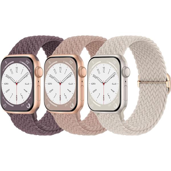 Flettet Solo Loop kompatibel med Apple Watch Band 38 mm