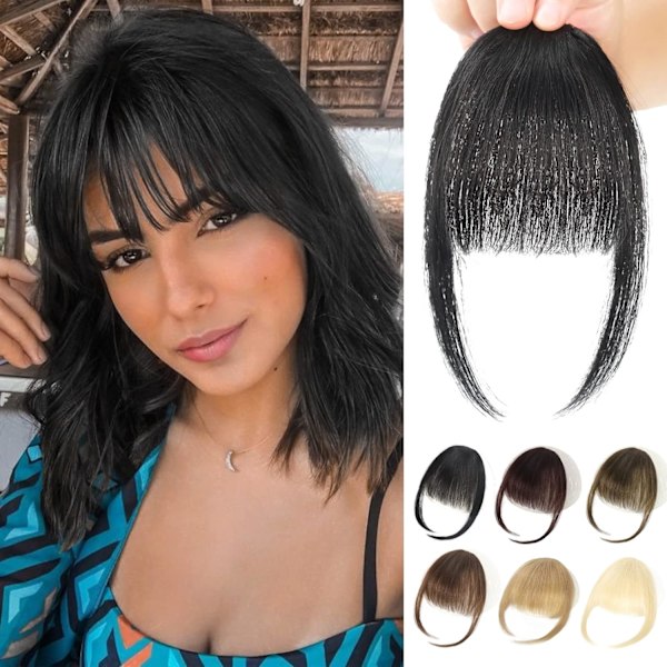Bangs Hårklemme i Bangs. 100 % ekte menneskehårforlengelsesklemme