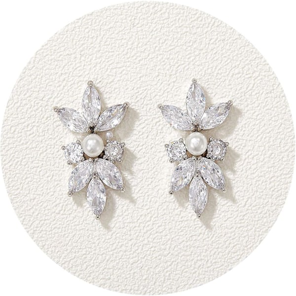 Marquise Cubic Zirconia Bryllup Brud Ørestikker til Brud
